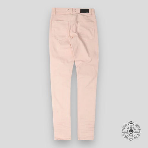 Amiri MX1 Distressed Patch Jeans in Pink