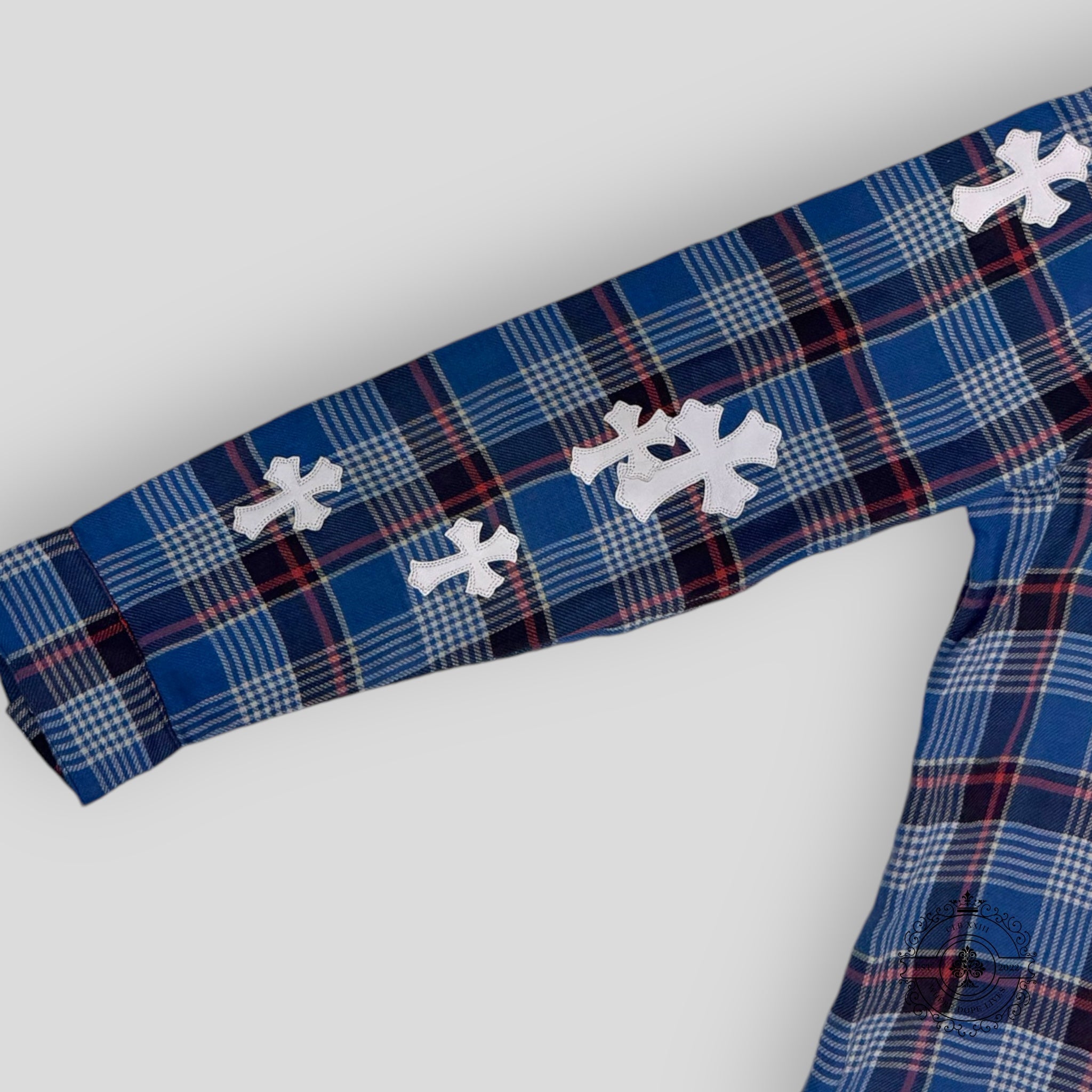 Chrome Hearts Cross Patch Padded Flannel Shirt