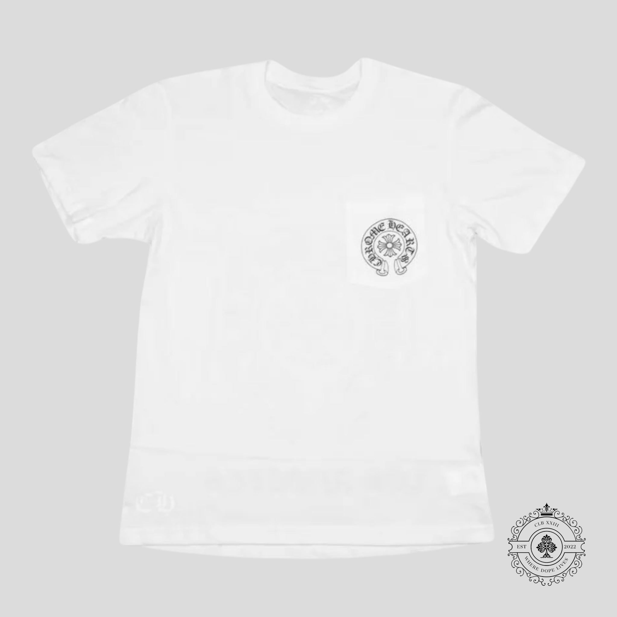 Chrome Hearts Miami Horseshoe Pocket Tee in White