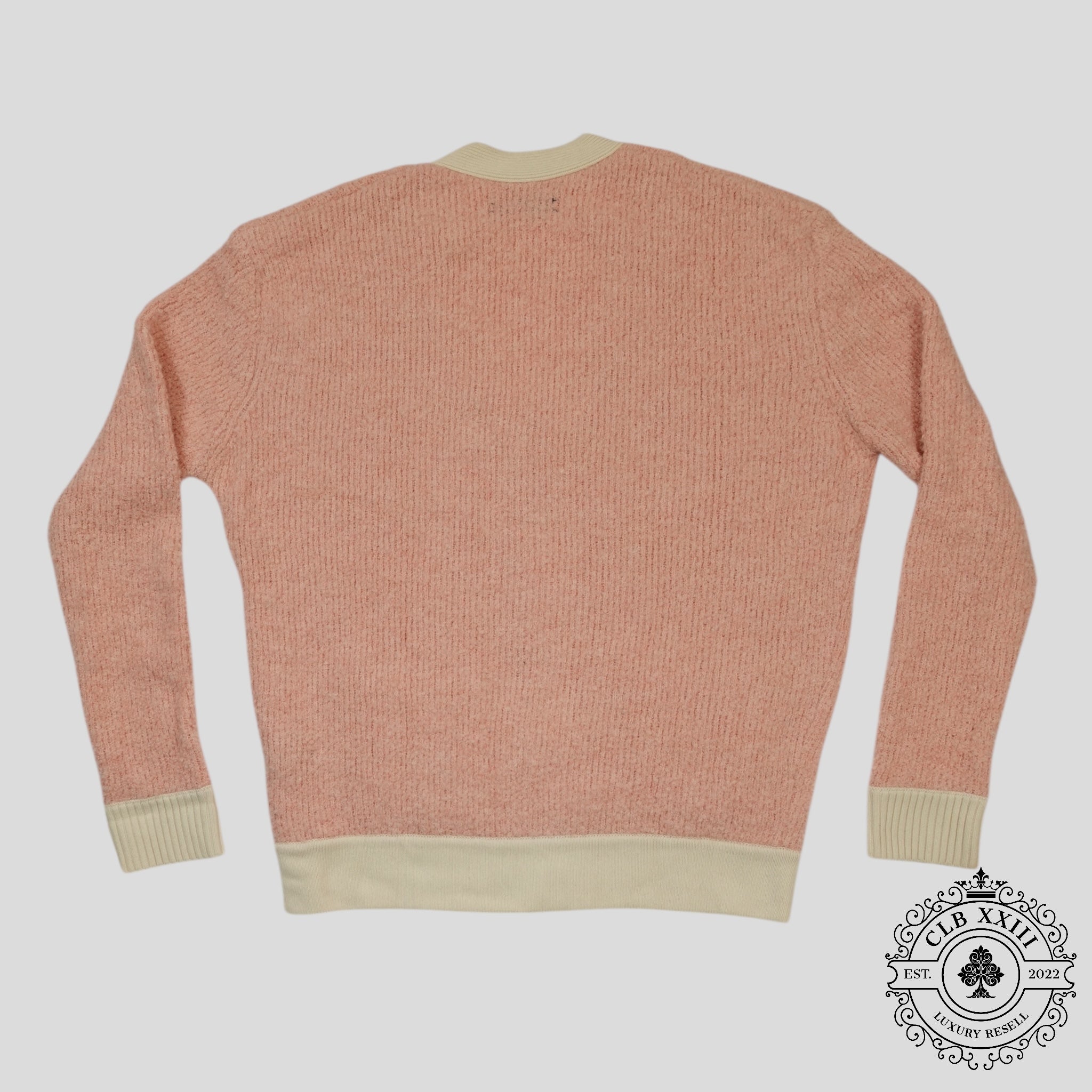 Amiri Fuzzy Wool Cardigan in Pink