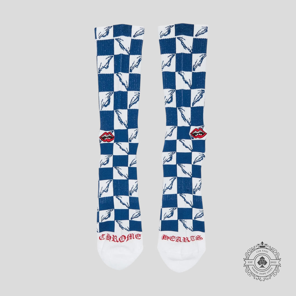 Chrome Hearts 99 Eyes Socks in Dark Blue