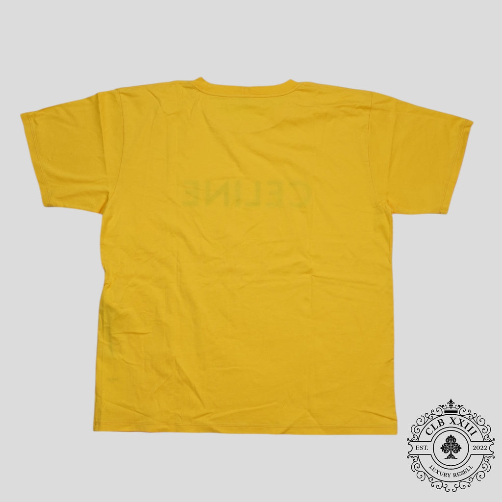 Celine Homme Logo Tee in Yellow