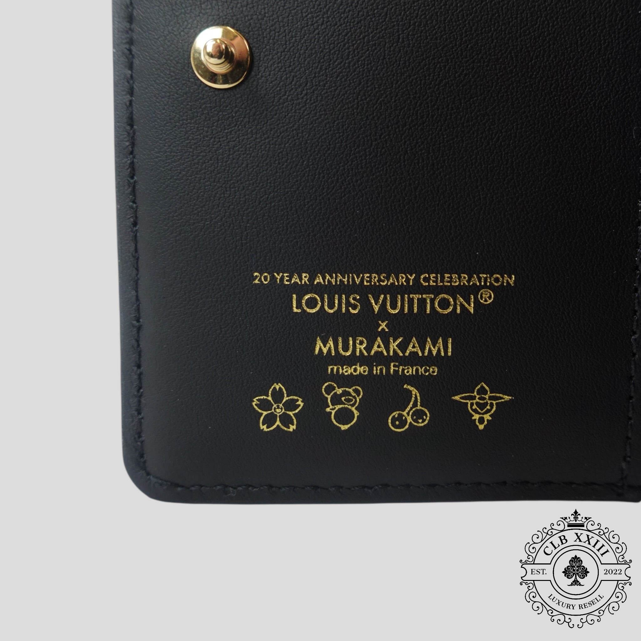Louis Vuitton Takashi Murakami Lou Wallet in Black