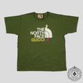 Gucci X The North Face Cat Print Tee in Green