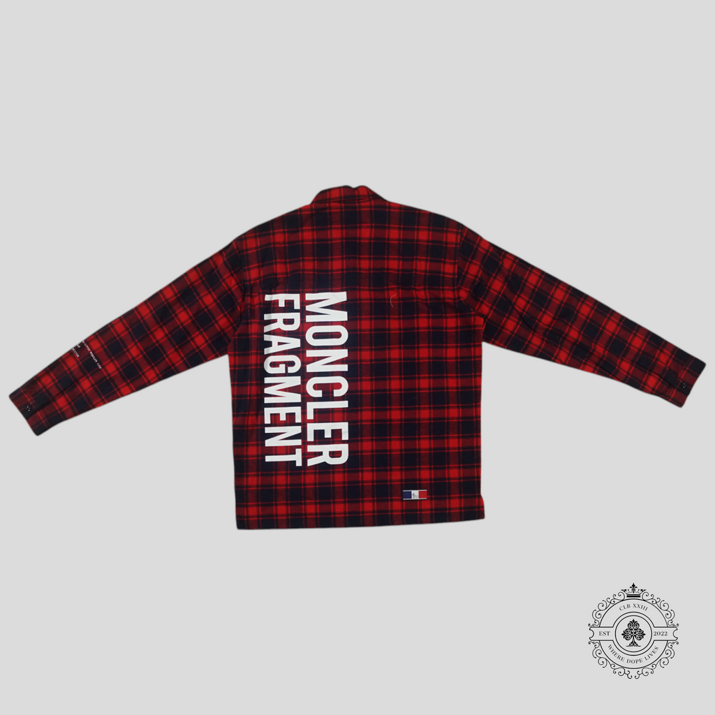 Moncler Genius x Fragment Flannel Overshirt in Red