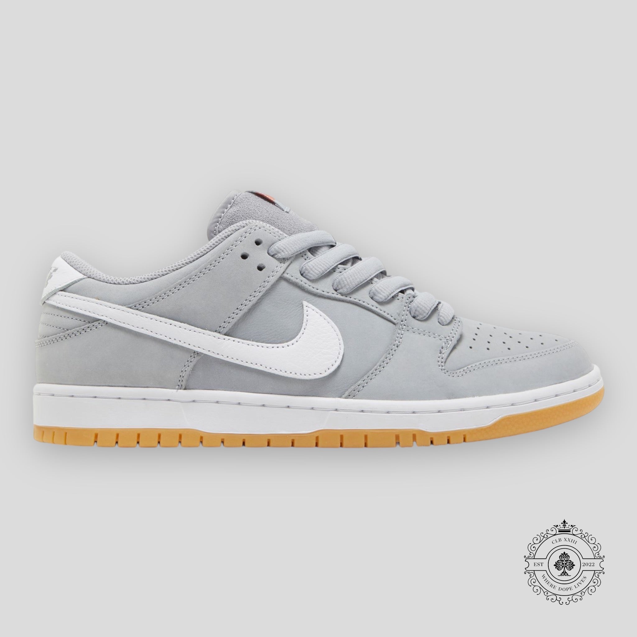 Nike SB Dunk Low Pro Grey ISO Orange Label