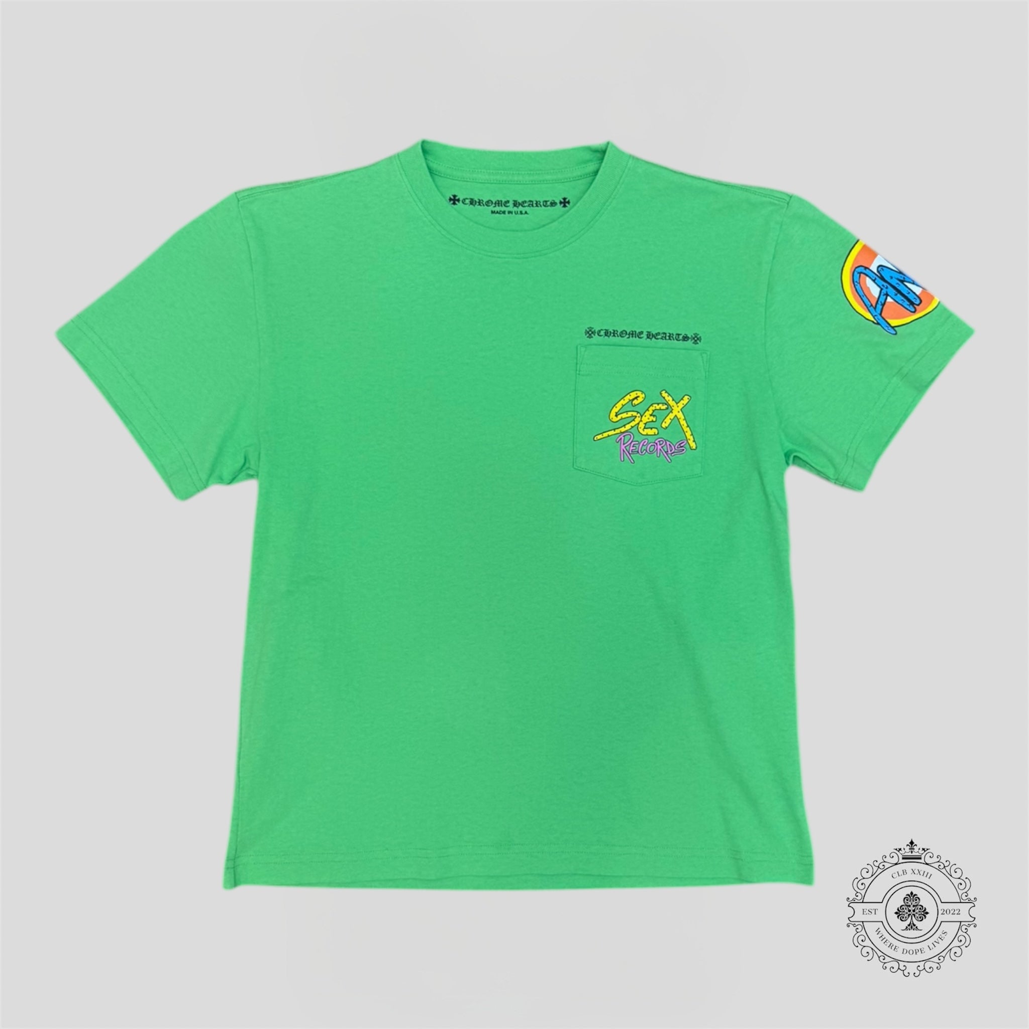 Chrome Hearts Sex Records Tee in Green