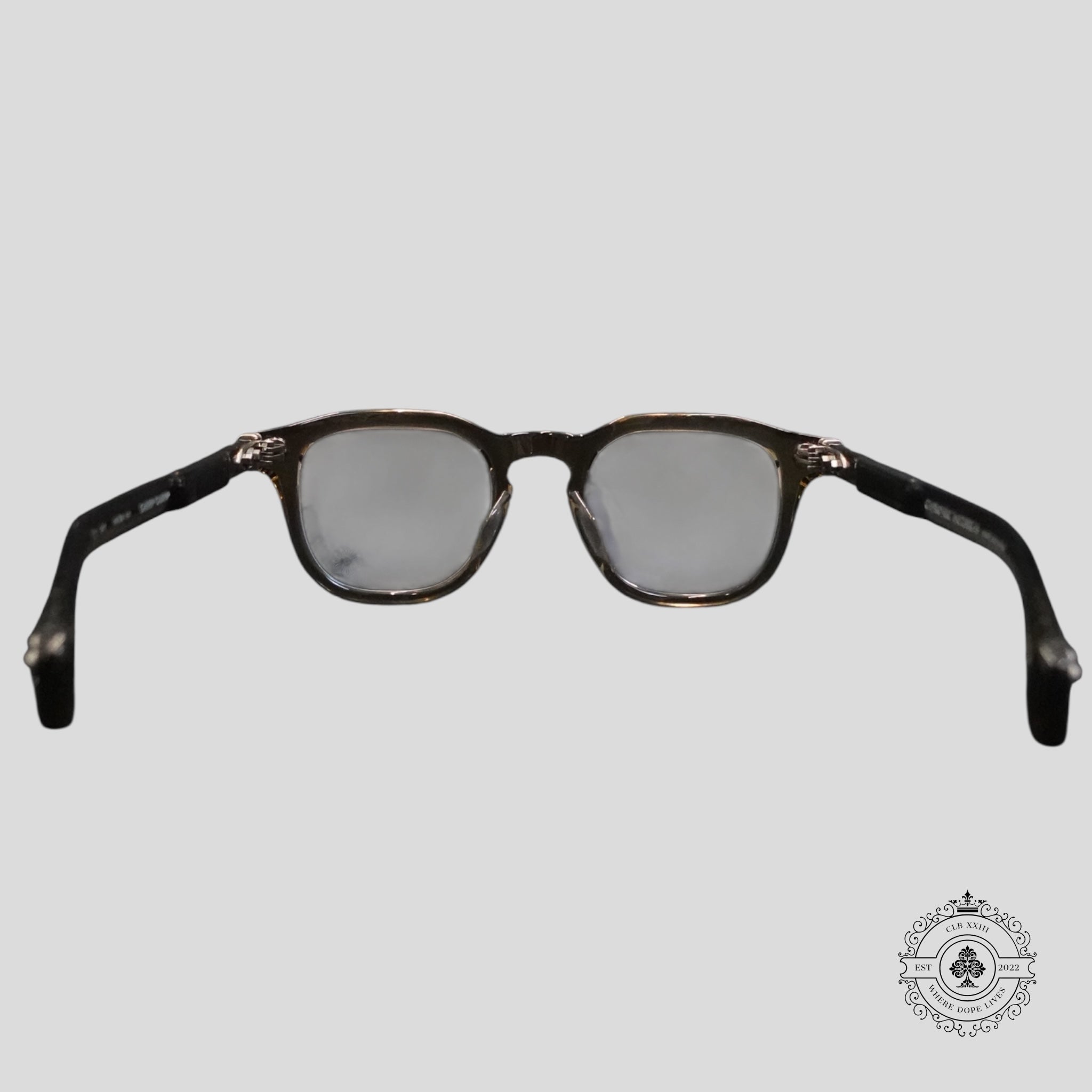 Chrome Hearts Chirp Chirp Glasses in Olive/Silver
